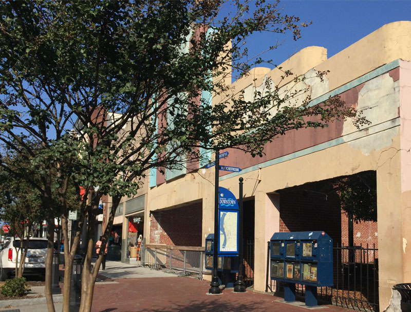 Street view photo of 20 N. Front St. . The property was once home to the Bailey Theater, an art deco-style movie house built in 1942. 