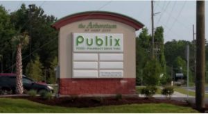 The Arboretum at Surf City, which has a Hampstead address, is anchored by a Publix grocery store that opened in May. (Photo courtesy of Cape Fear Commercial)