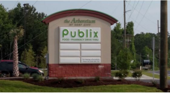 The Arboretum at Surf City, which has a Hampstead address, is anchored by a Publix grocery store that opened in May. 