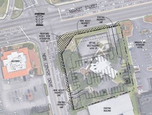 Site plan for the Shops on Market Street, a new development to be located at 5120 Market St.