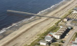 The Holden Beach Fishing Pier is pictured Sept. 19, a few days after Hurricane Florence moved through the area. (Photo: Ken Blevins/StarNews)