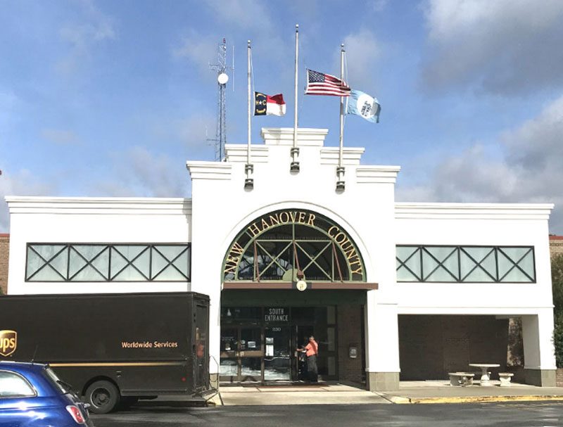 Image of entrance to New Hanover County Government Center