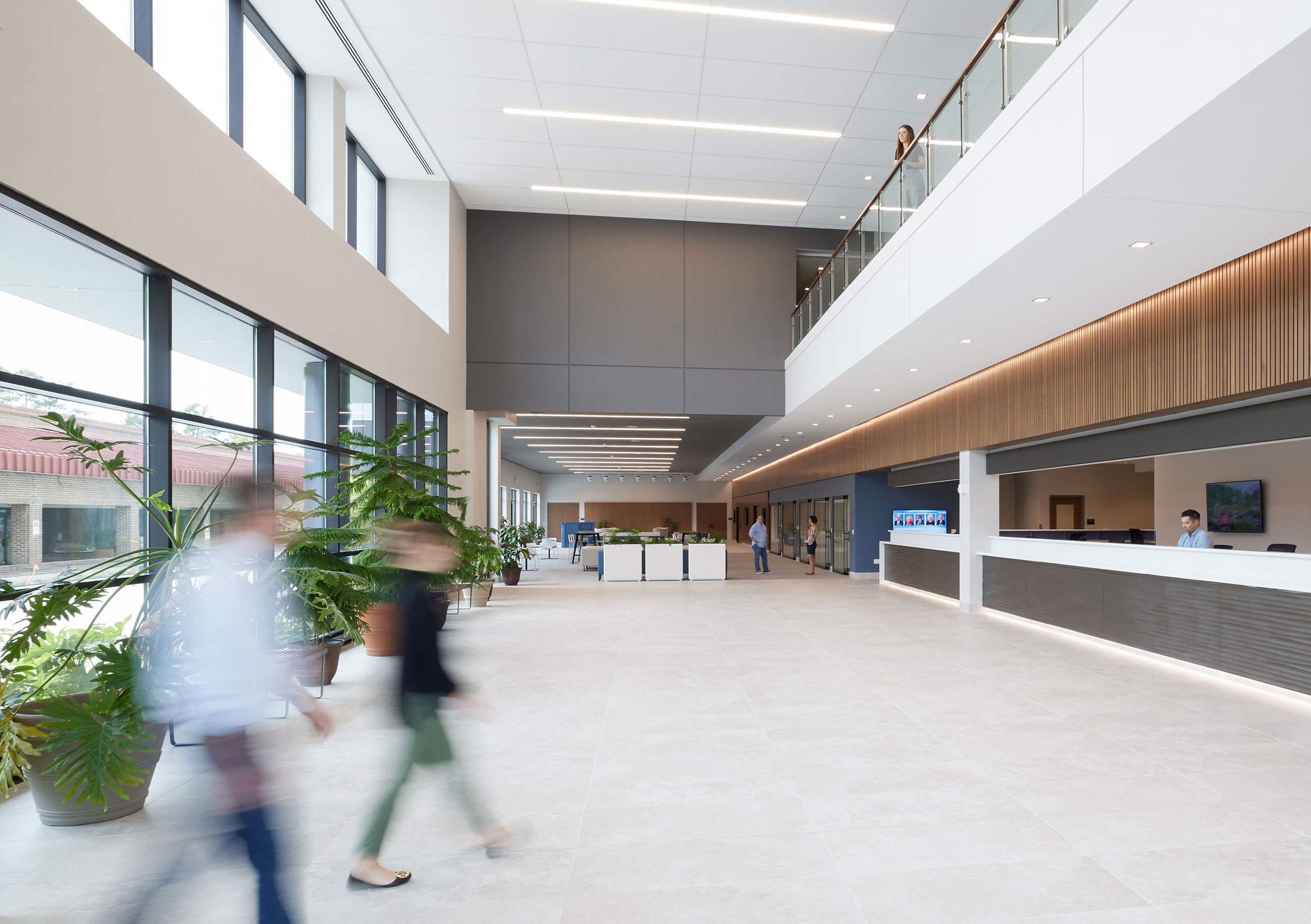 Bright building interior