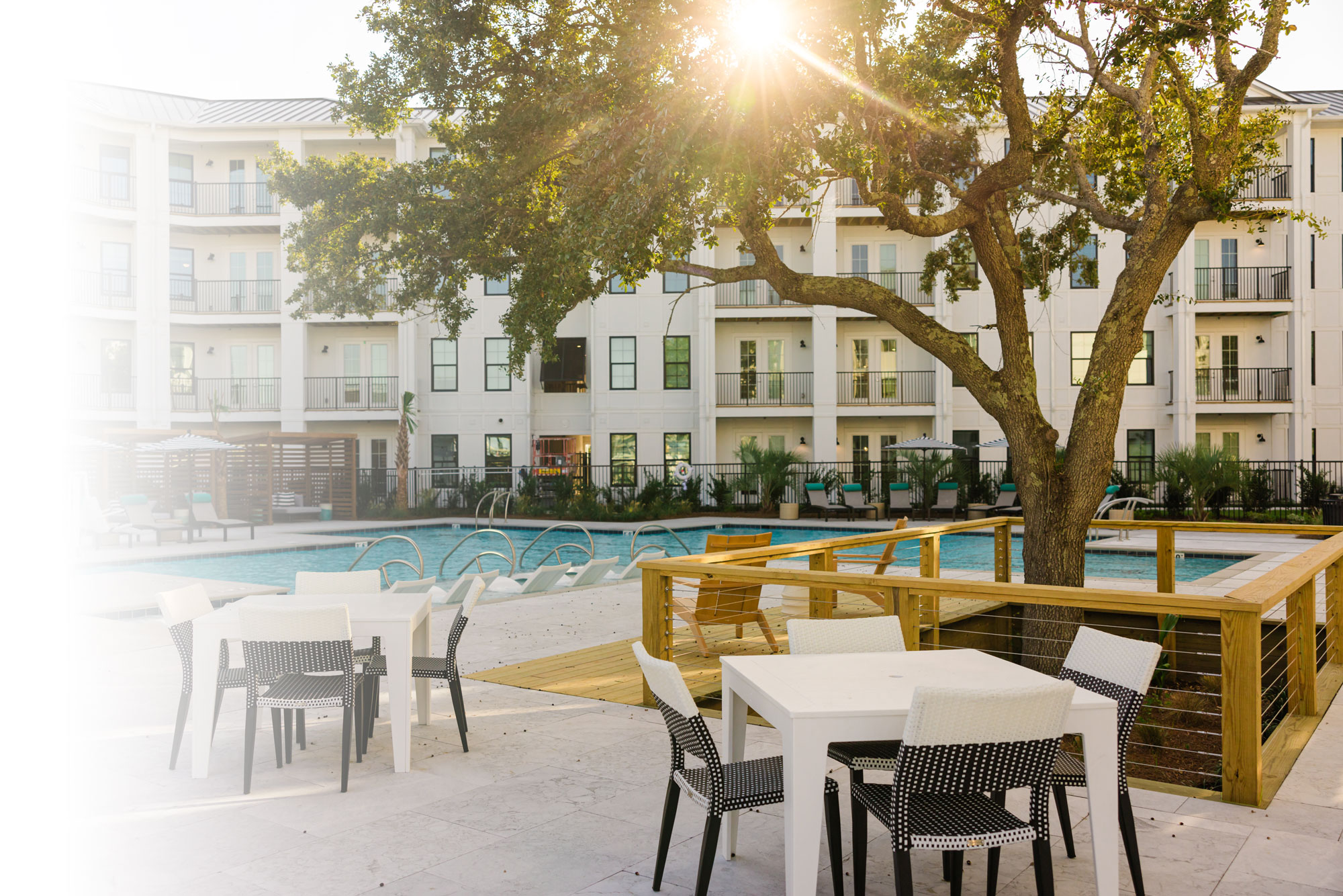 Apartment complex pool