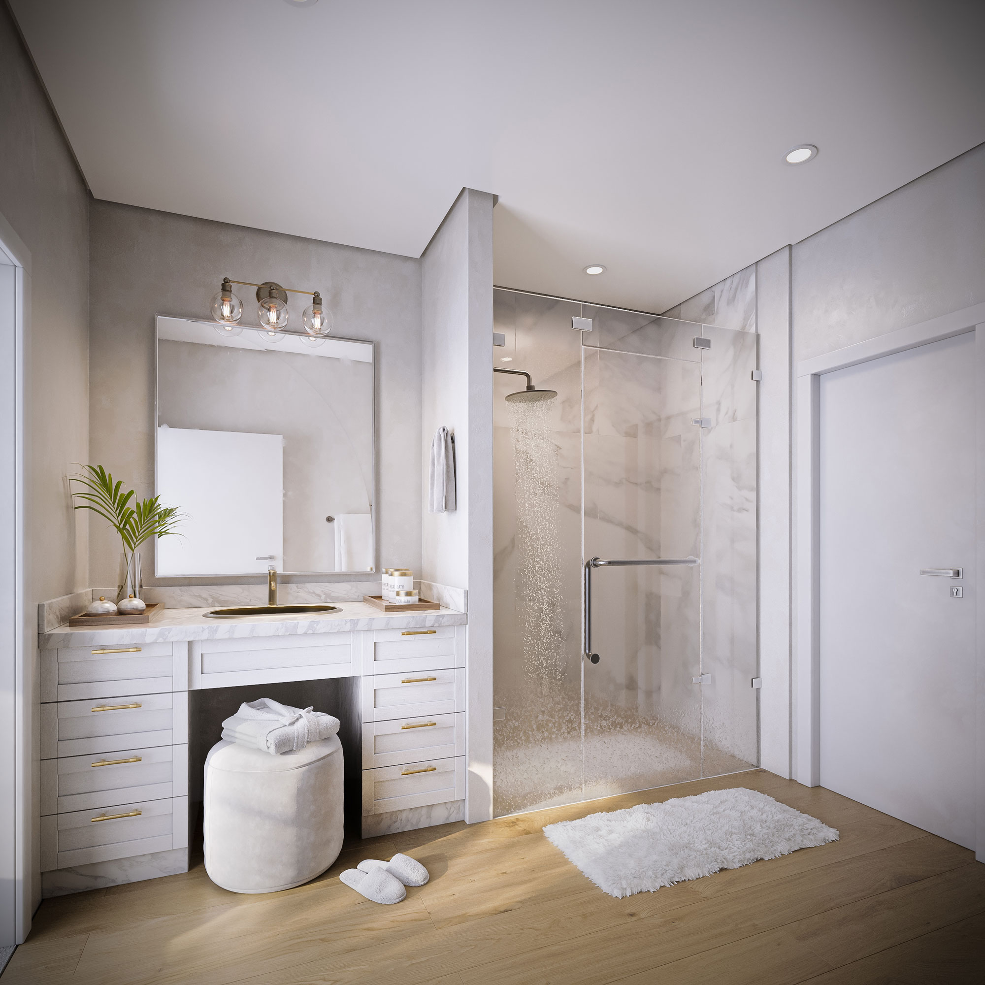 Proximity Watermark interior rendering: bathroom