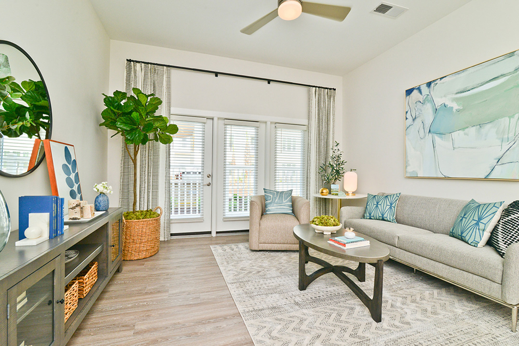 Inspire at Coastal Grand interior: apartment unit living room