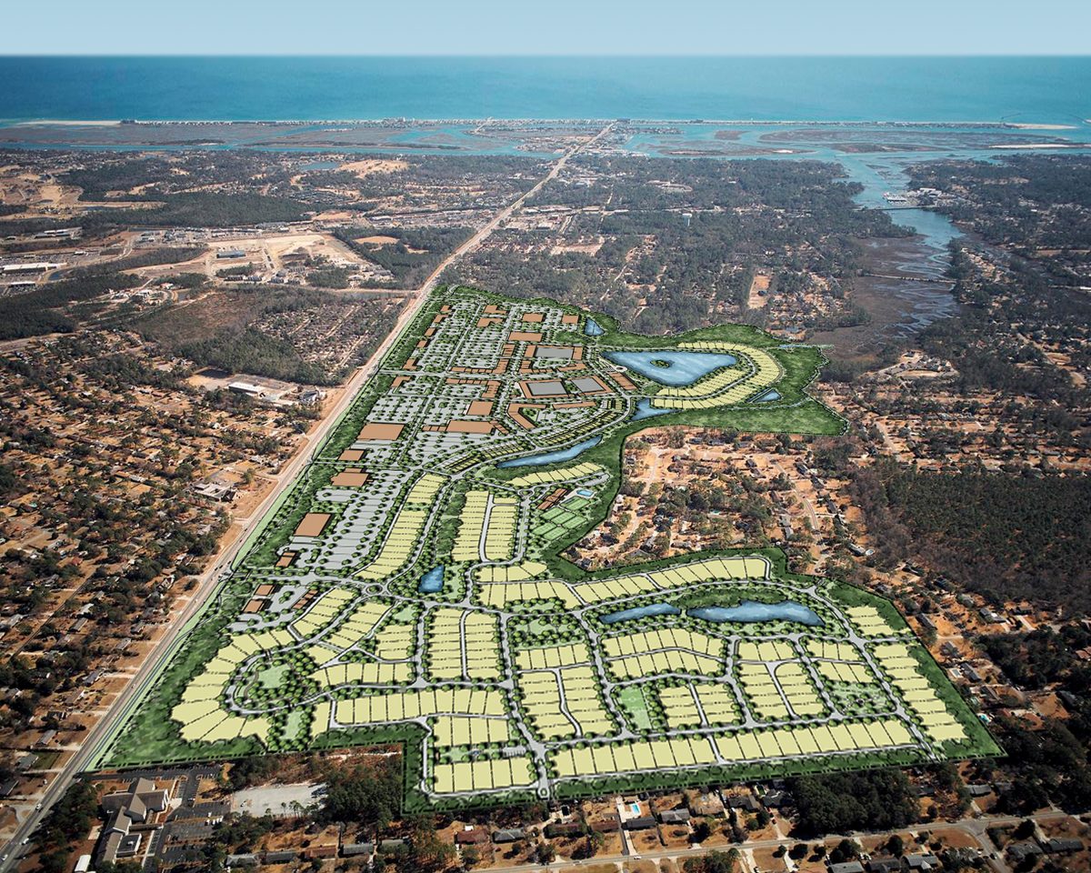 Aerial view of Autumn Hall site plan