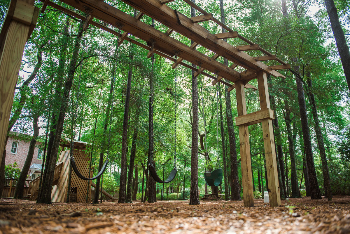 Swing set in Autumn Hall