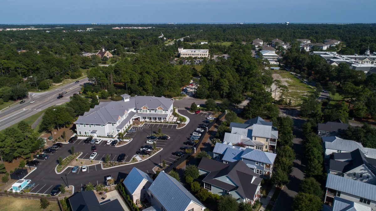 Aerial view of Dungannon Village