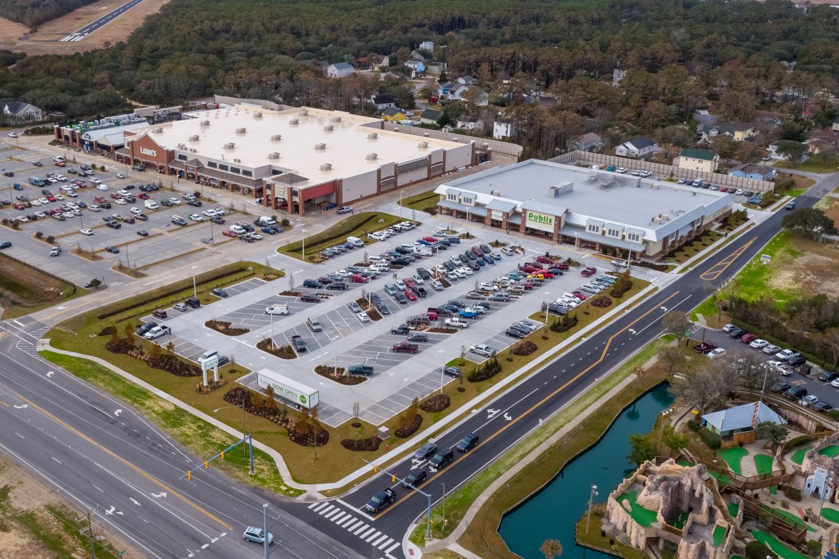 Aerial view of Publix at First Flight Square