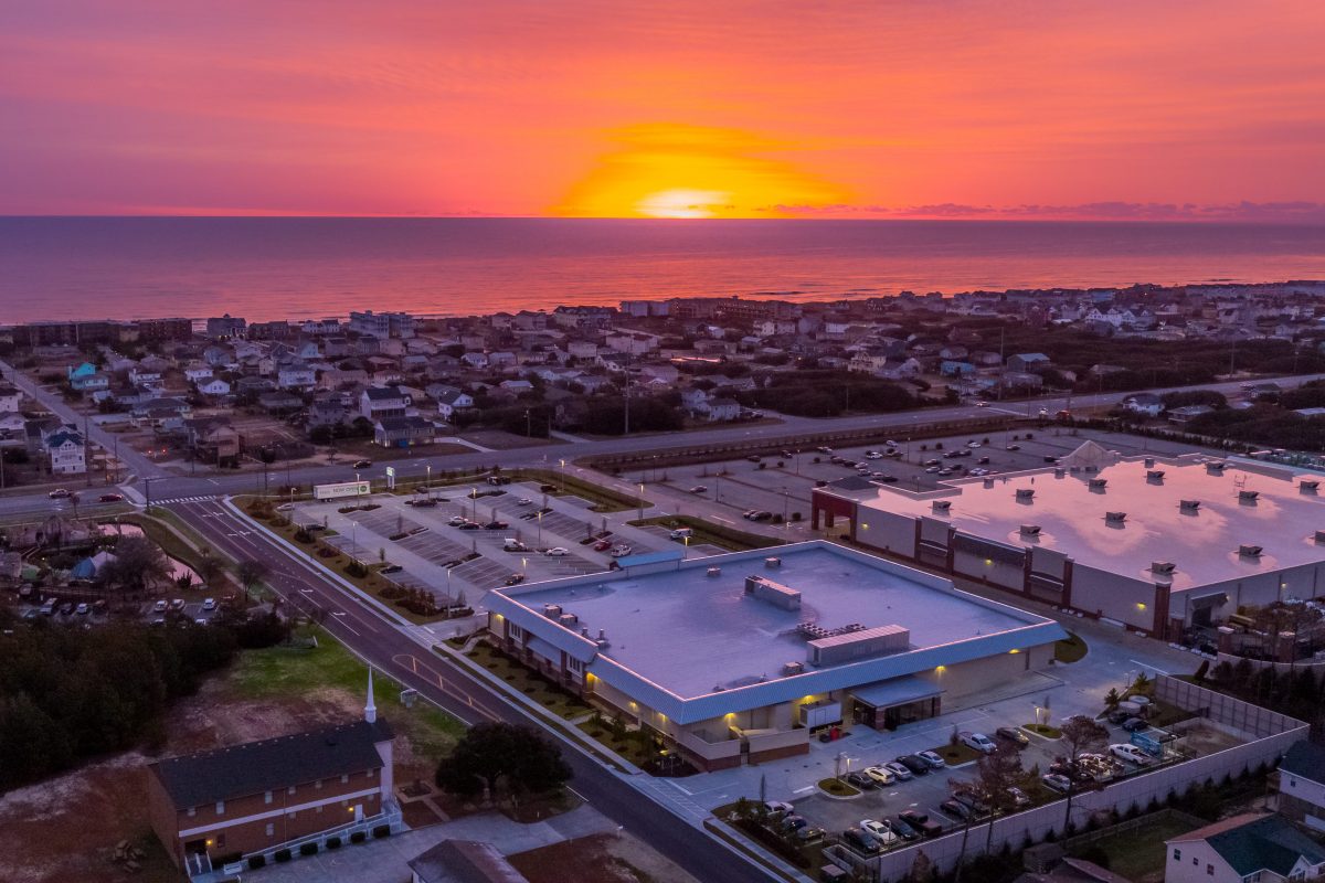 Aerial view of Publix at First Flight Square