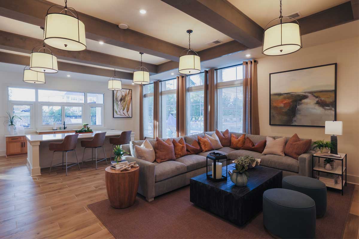 Riverwood Apartments interior: common space