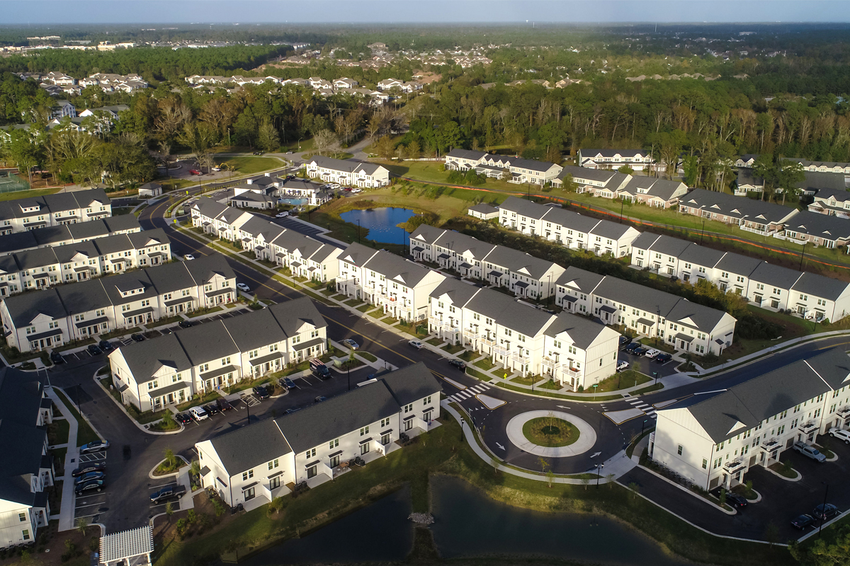 Aerial view of Woodlands Landing