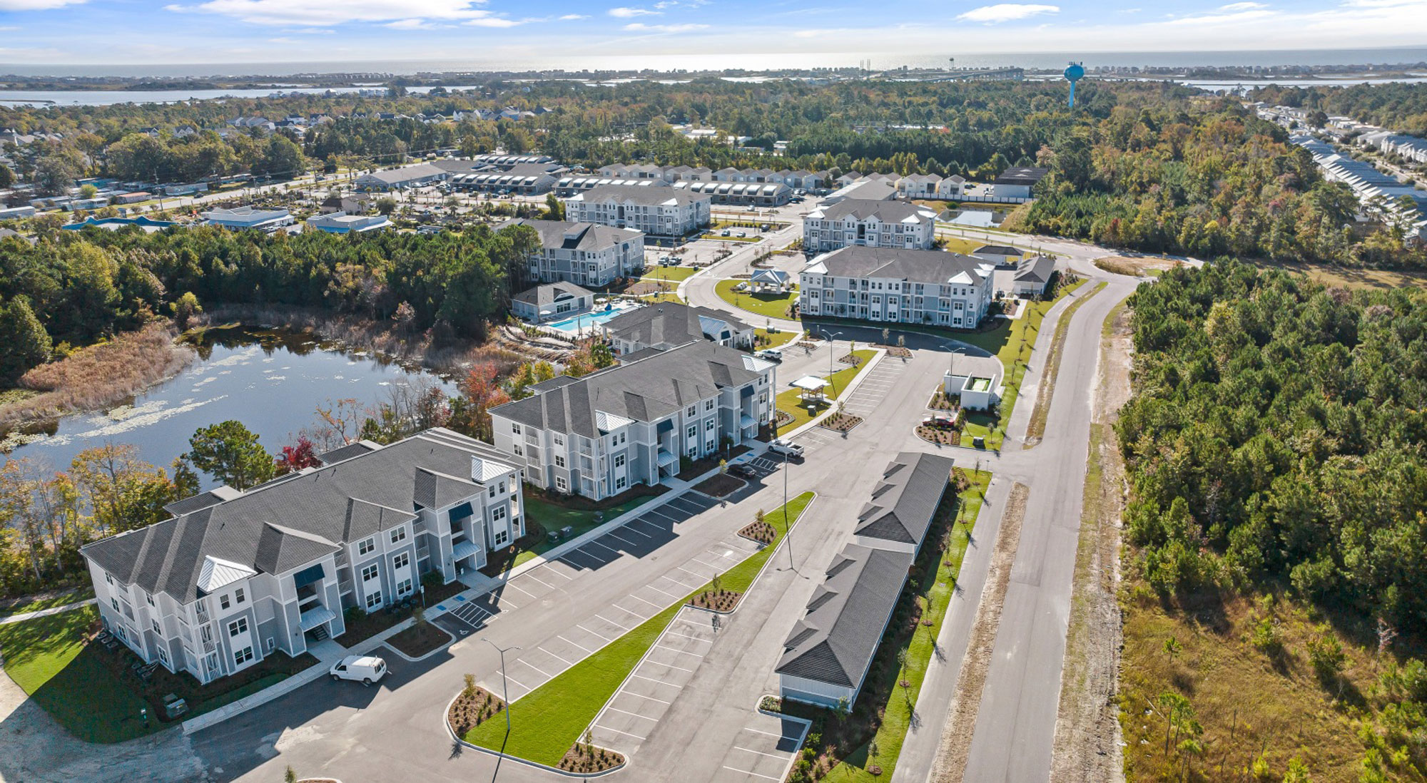 Aerial view of Bishops Creek