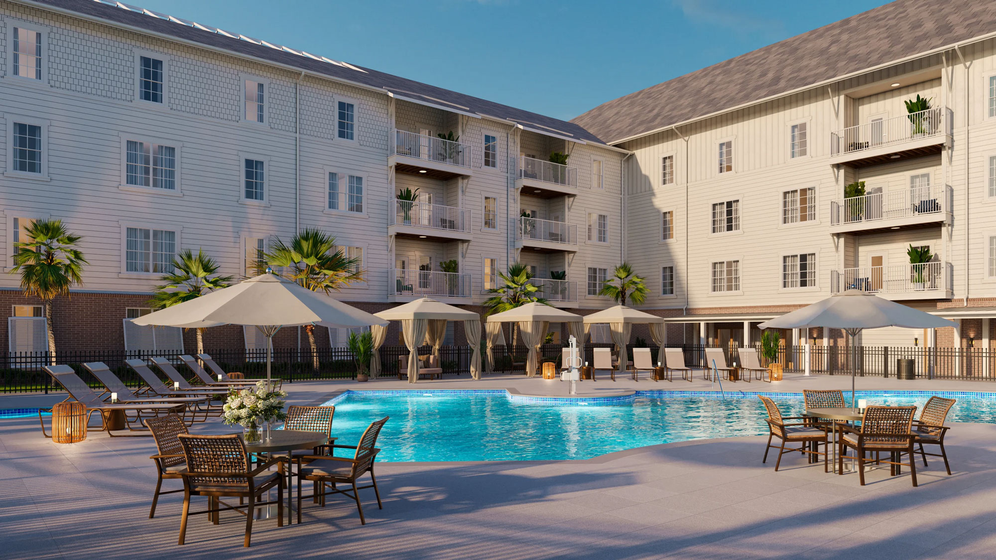 The Leo exterior: pool